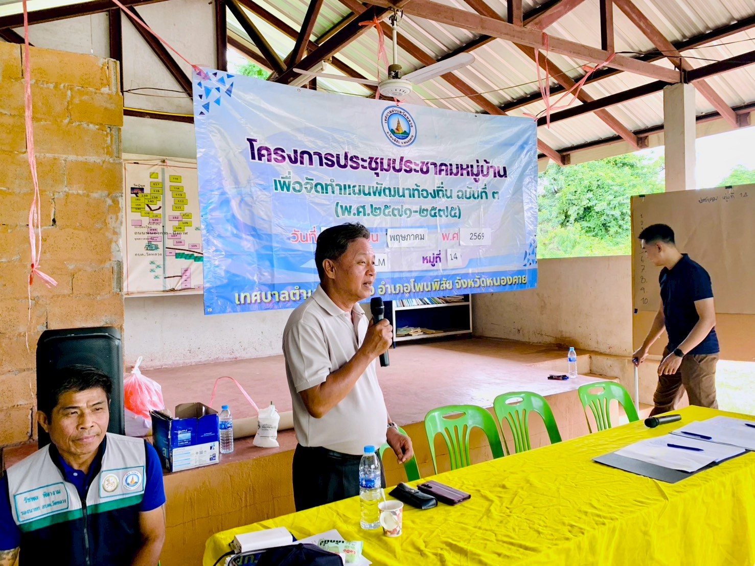 เทศบาลตำบลวัดหลวง  ออกโครงการประชุมประชาคมหมู่บ้าน 4/13/14/12 นำโดย ท่านนายกเทศมนตรีตำบลวัดหลวง นายประจักษ์ อภัยภักดิ์ และคณะผู้บริหาร สท.เขต 1-2 พร้อมท่าน ปลัด ทต.วัดหลวง นายใหม่ จงสีหา พร้อม หัวหน้าส่วนราชการ เพื่อจัดทำแผนพัฒนา ฉบับที่ 3 -2571-2575